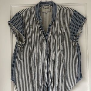 Sea pinstriped Top